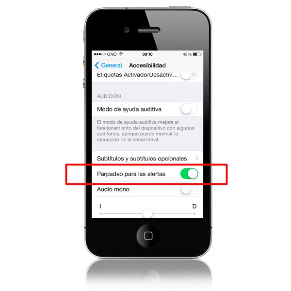 iPhone LED notificaciones