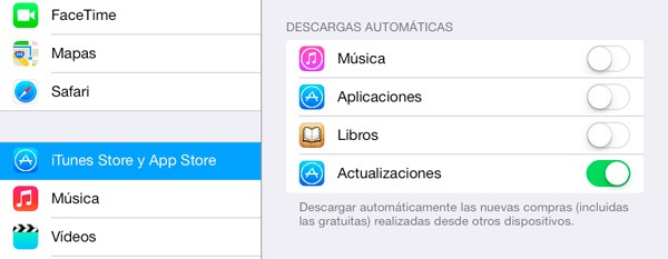 iOS7 actualizaciones