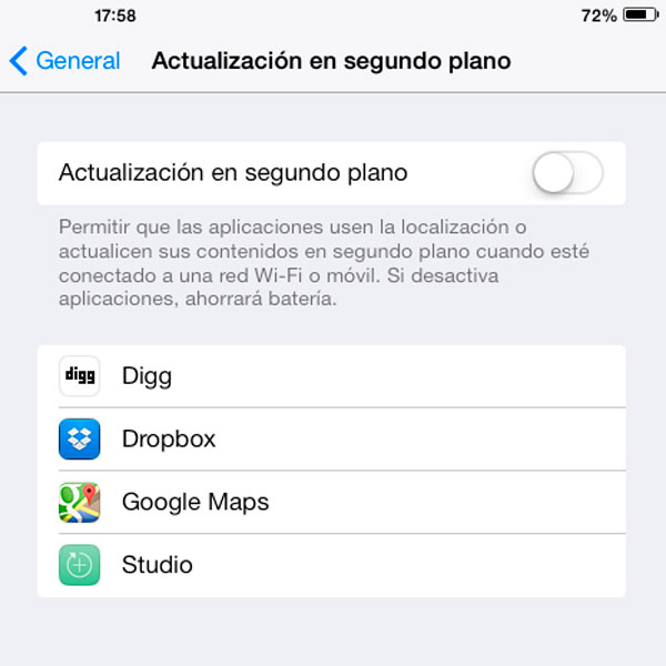 iOS7 bateria