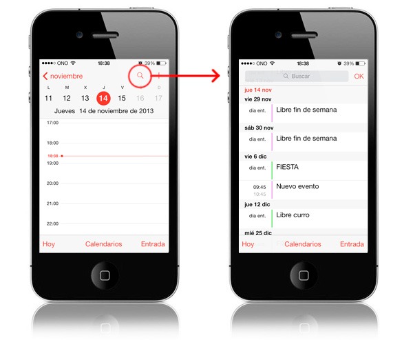 iOS7 calendario