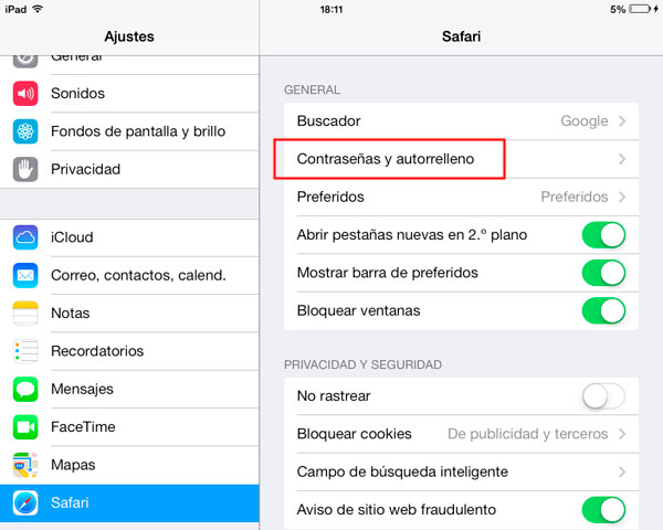 Trucos iOS 7, cómo evitar que Safari guarde nuestras contraseñas