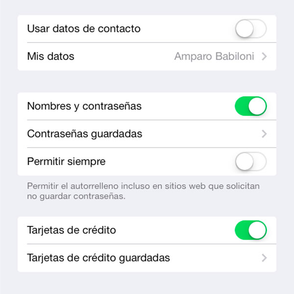 iOS7 contraseñas