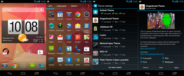 Android launchers apex