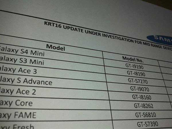Android 4.4 KitKat podría llegar al Samsung Galaxy S3 Mini y otros gama media