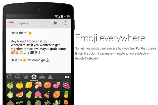Android44 teclado emoji