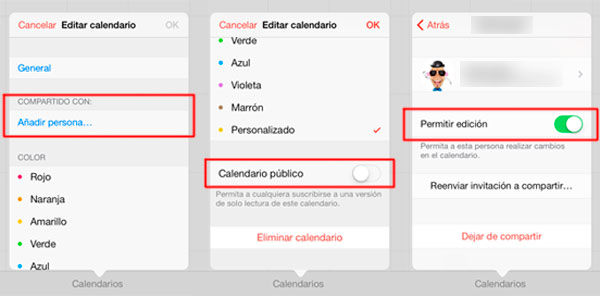 compartir calendario
