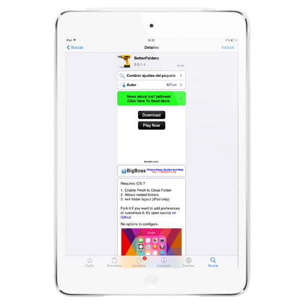 Cómo tener carpetas dentro de carpetas en el iPhone con Jailbreak