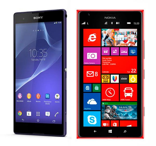 Comparativa Sony Xperia T2 Ultra vs Nokia Lumia 1520