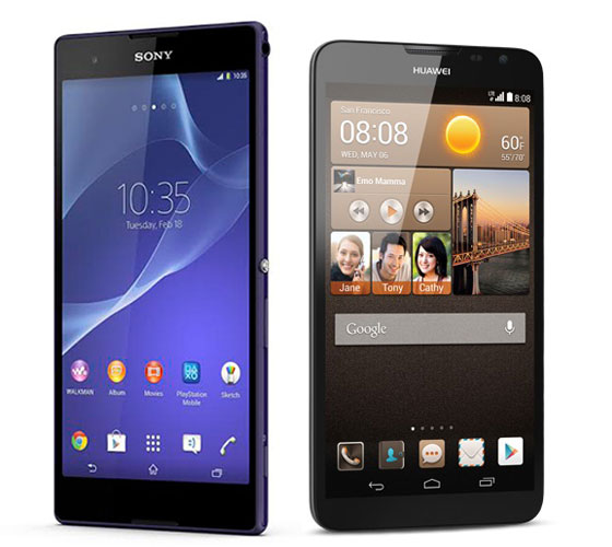 Comparativa Sony Xperia T2 Ultra vs Huawei Ascend Mate 2 4G