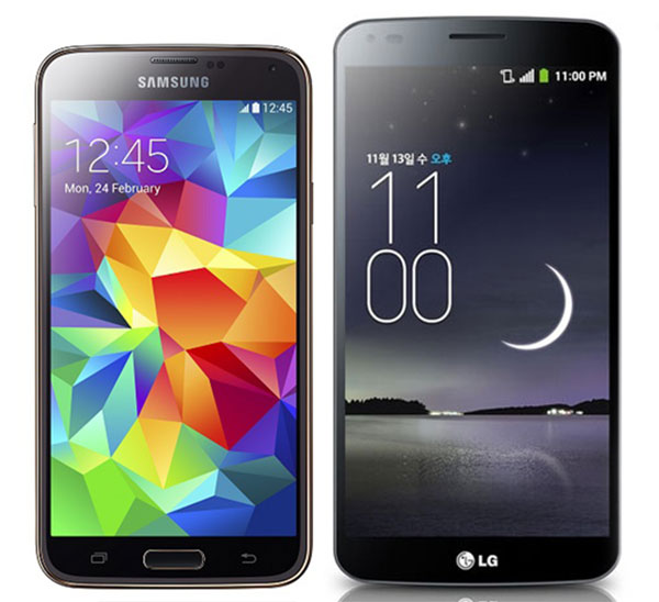Comparativa Samsung Galaxy S5 vs LG G Flex