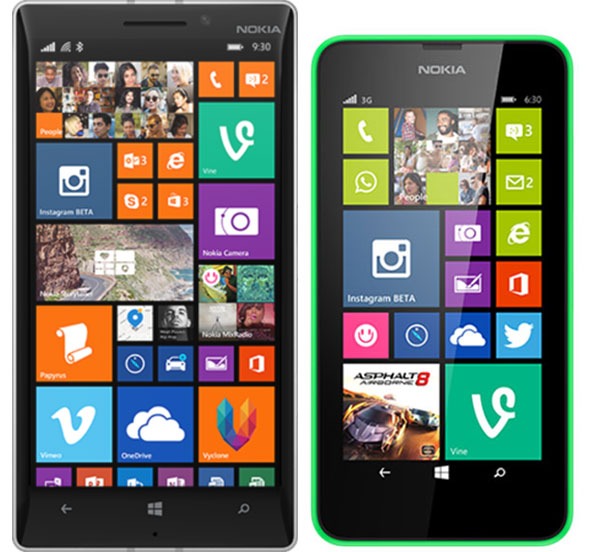 Nokia Lumia 930 vs Nokia Lumia 630
