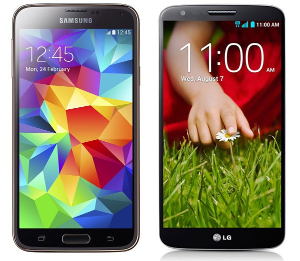 Comparativa Samsung Galaxy S5 vs LG G2