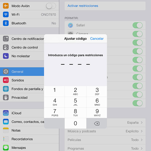 Cómo activar el control parental en los iPhone o iPad