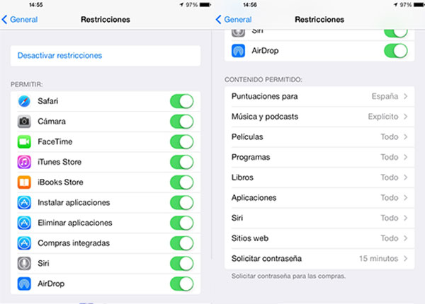 Apple restricciones