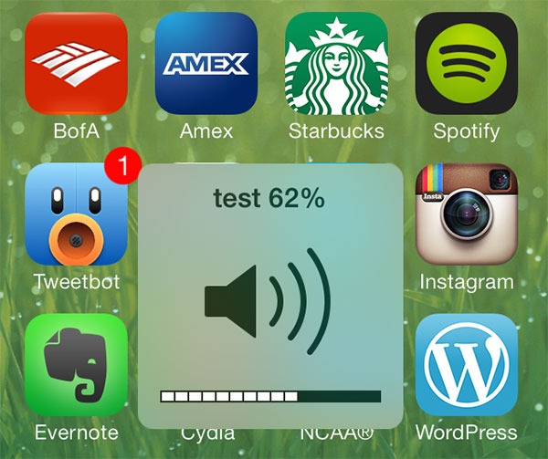 Conoce el porcentaje del volumen de tu iPhone con Jailbreak