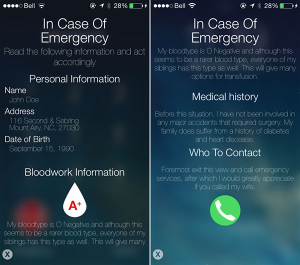 Cómo tener información de emergencia en la pantalla del iPhone con Jailbreak