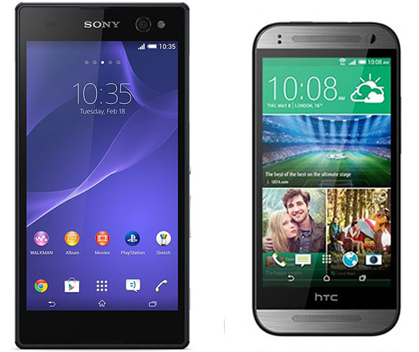 Comparativa Sony Xperia C3 vs HTC One Mini 2