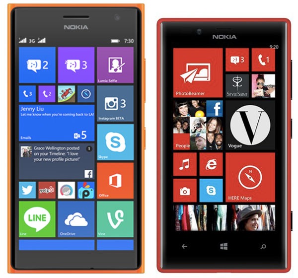 Nokia Lumia 730 vs Nokia Lumia 720