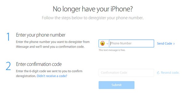 Registro iMessage