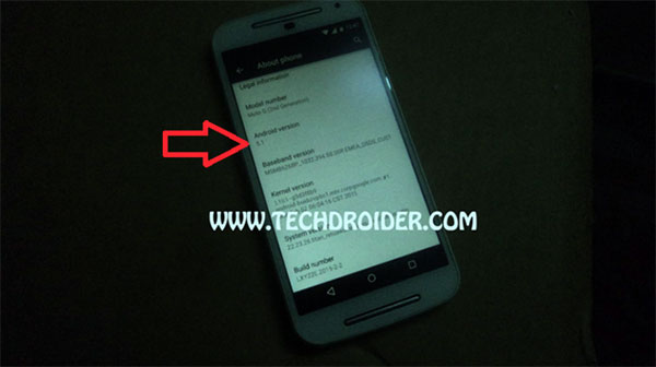 Filtrada una imagen del Motorola Moto X con Android 5.1 Lollipop