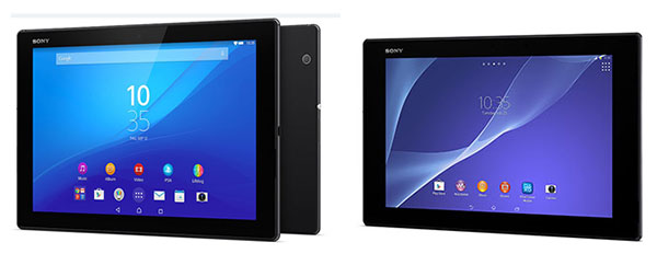 Comparativa Sony Xperia Z4 Tablet vs Sony Xperia Z2 Tablet