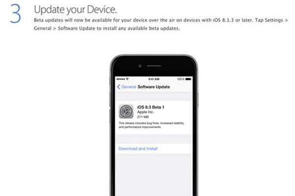 iOS 8.3 beta publica