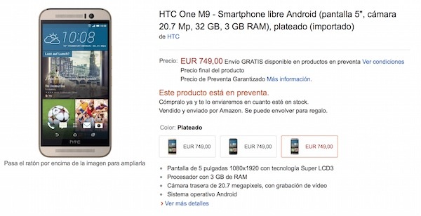 Reserva HTC One M9