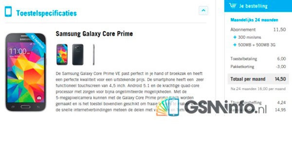 Samsung estaría preparando el Galaxy Core Prime Value Edition