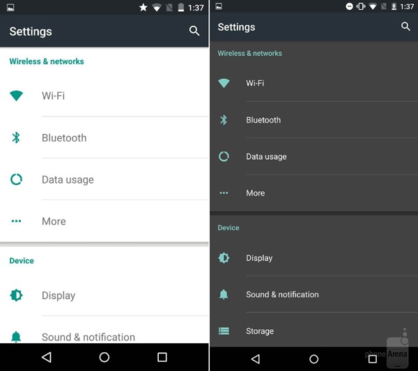 Diferencias en la interfaz entre Android M y Lollipop
