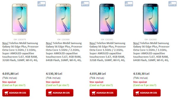Samsung Galaxy S6 edge+ precios