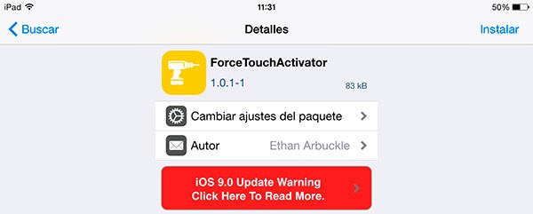 Consigue emular la función 3D Touch del iPhone 6S con esta app de Jailbreak