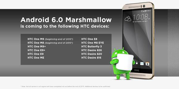 Estos serán los móviles HTC que se actualicen a Android 6.0 Marshmallow