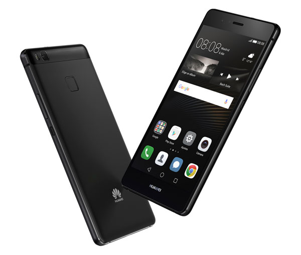 oferta Huawei P9 Lite negro delante y trasera