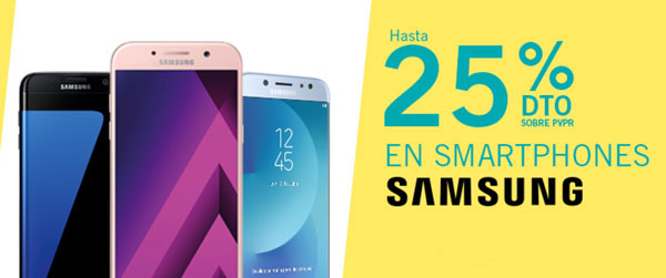 Samsung Galaxy S7 y otros móviles Samsung con un 25% de descuento