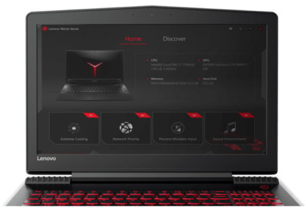 Lenovo Legion Y520 teclado rojo