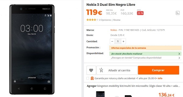 nokia 3 pccomponentes