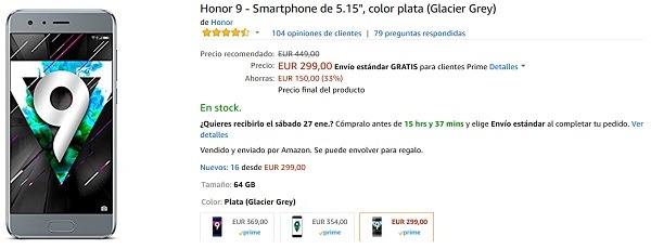 honor 9 amazon