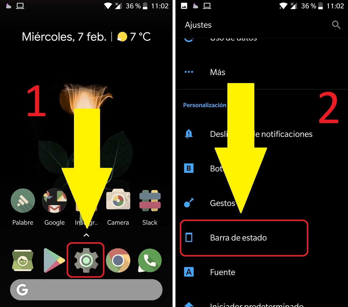 tutorial porcentaje bateria