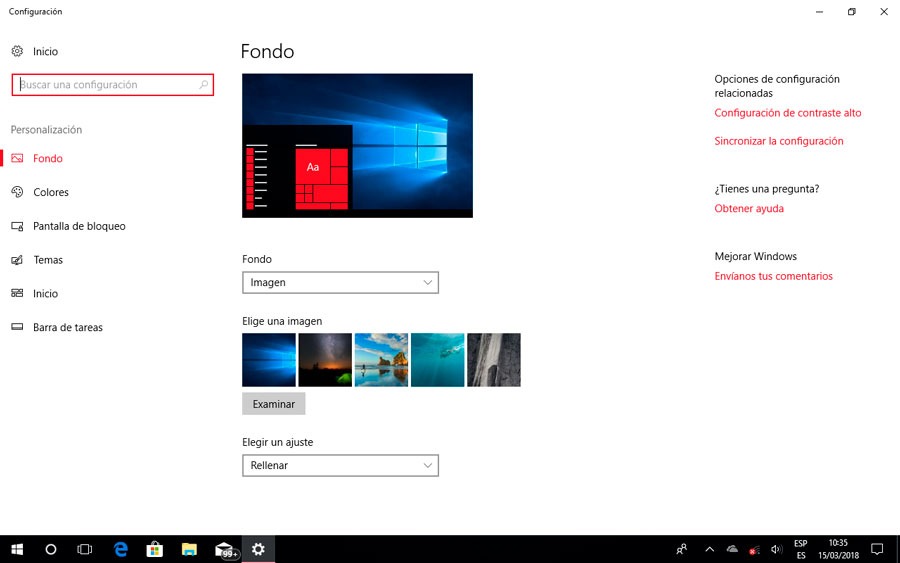 5 funciones para personalizar la interfaz de Windows 10 escritorio