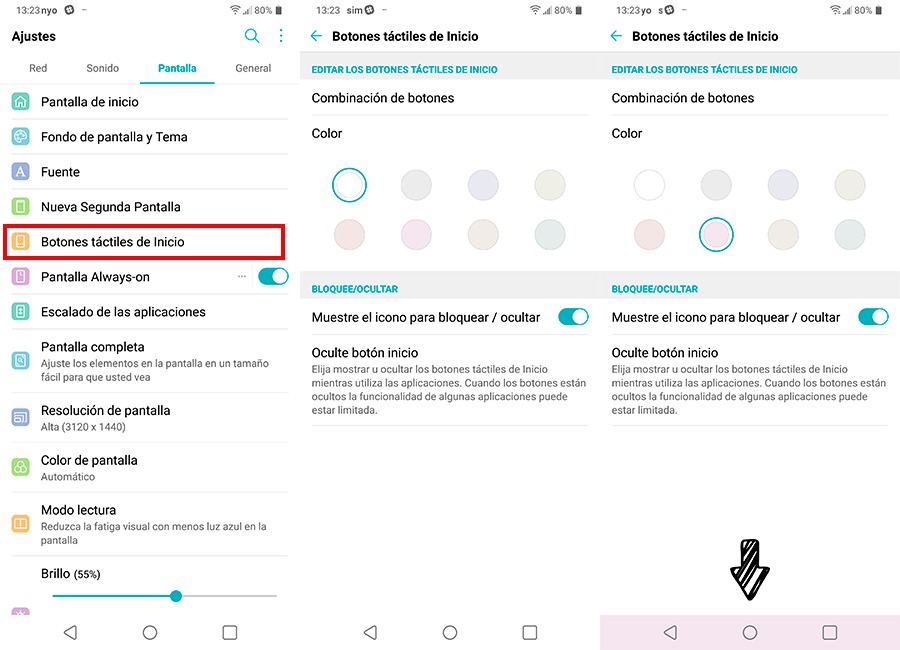 10 trucos para empezar a usar el LG G7 color botones