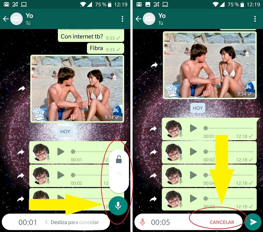 bloquear audios whatsapp