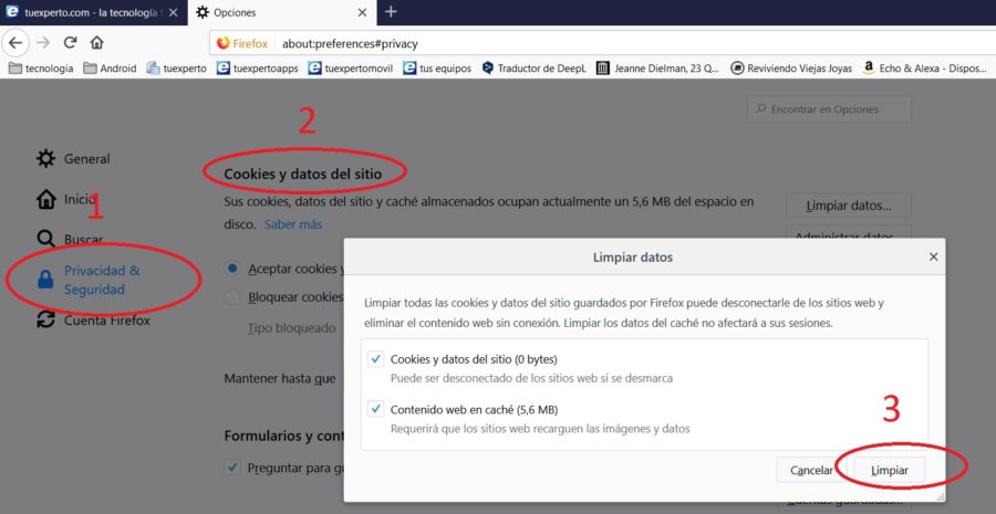 cache firefox