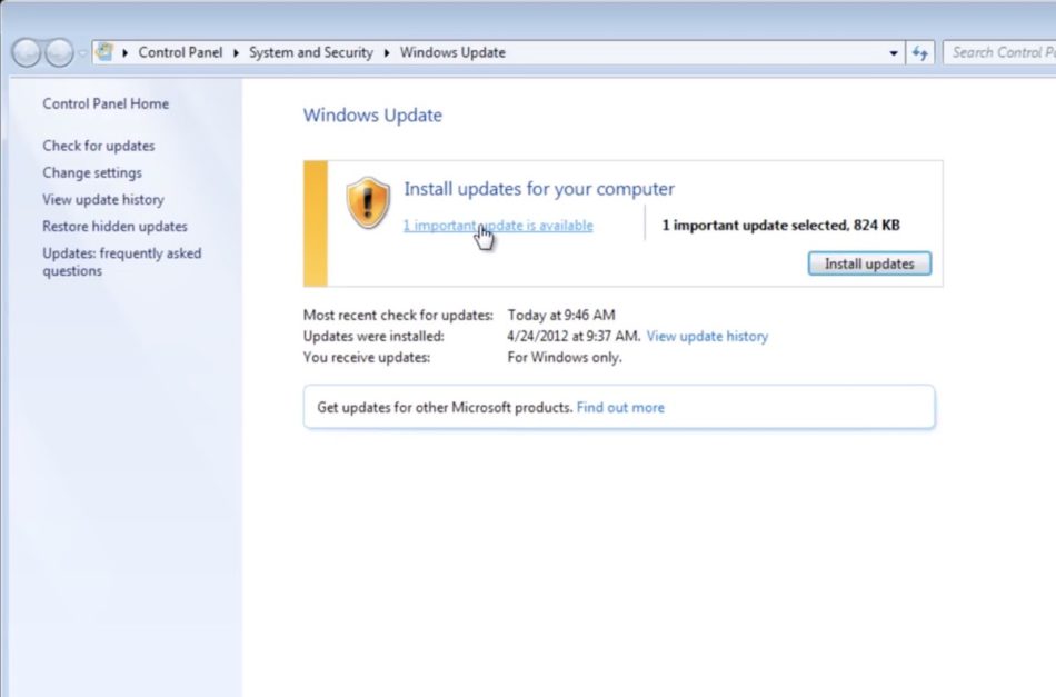 actualizar windows 7 update 2