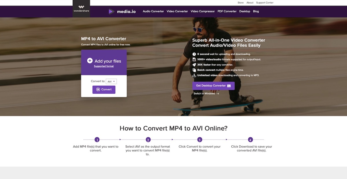 mp4 a avi media