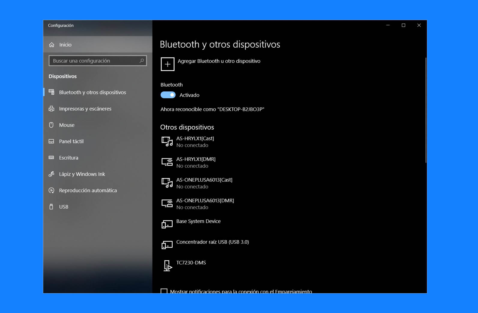 Bluetooth no aparece o no funciona en Windows 10: 3 posibles soluciones