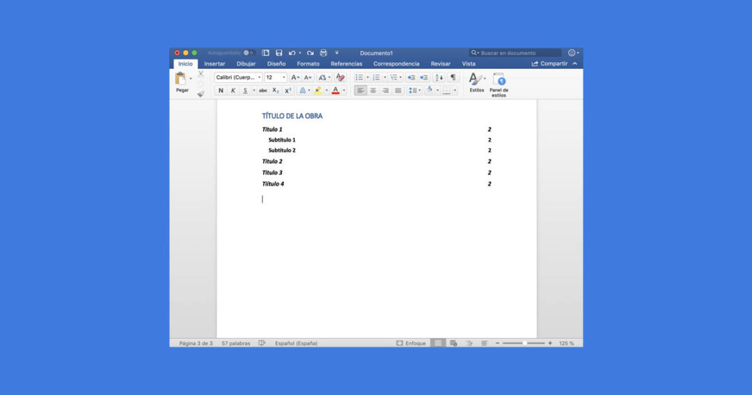 Cómo hacer un índice en Word 2010, 2013, 2016 y 2019
