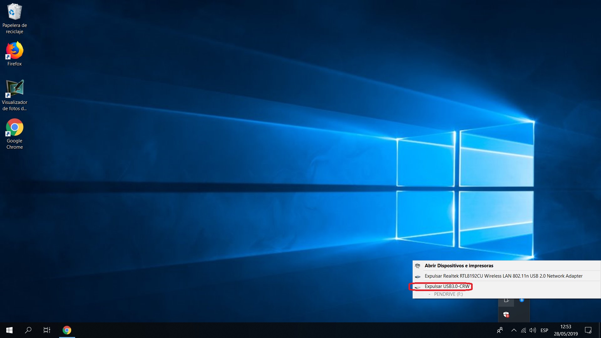Extraer pendrive Windows 10