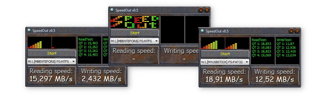 SpeedOut verifica rendimiento de la tarjeta
