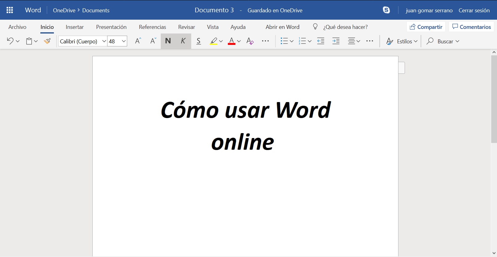 Como usar Word online