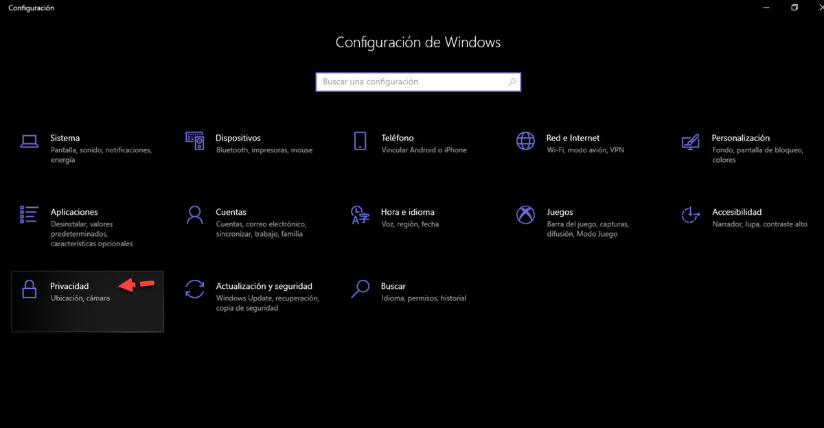 Configuracion de Windows